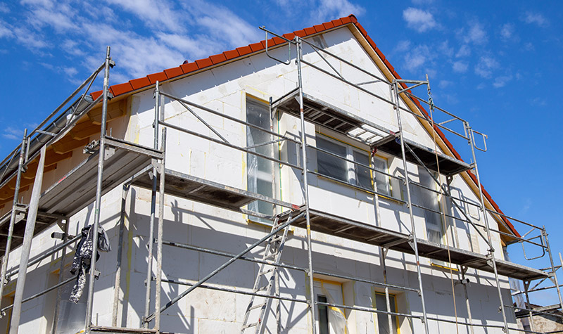 Einfamilienhaus im Bau