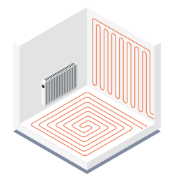 Flächenheizung Icon