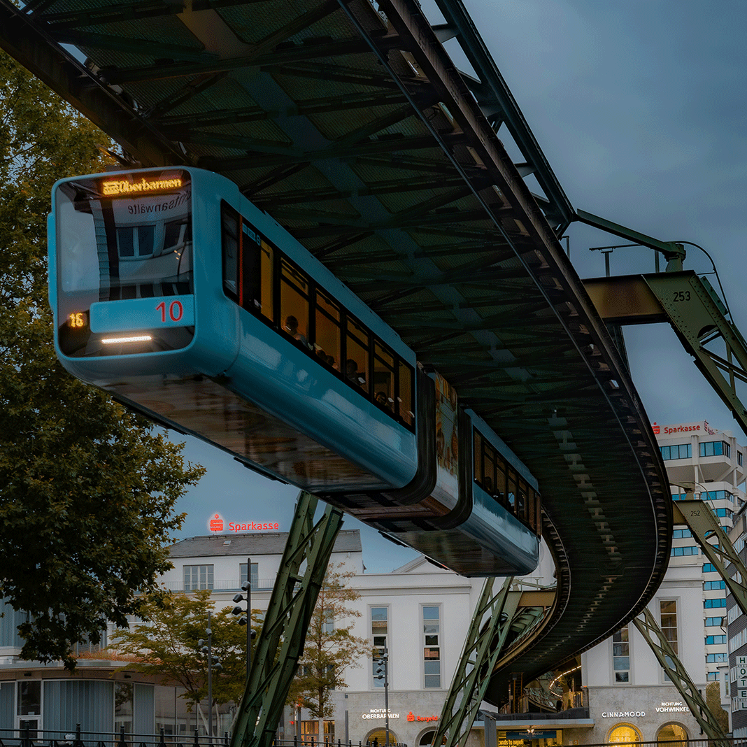 Wuppertal Monorail Innenstadt Schwebebahn