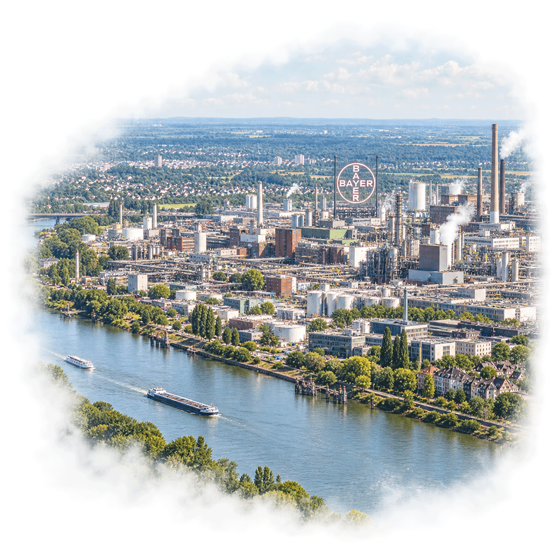levekusen luftaufnahme rhein bayer